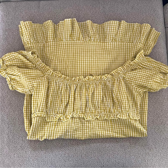 PrettyLittleThing Gingham Ruched Cottagecore Mini Dress - Picture 6 of 6